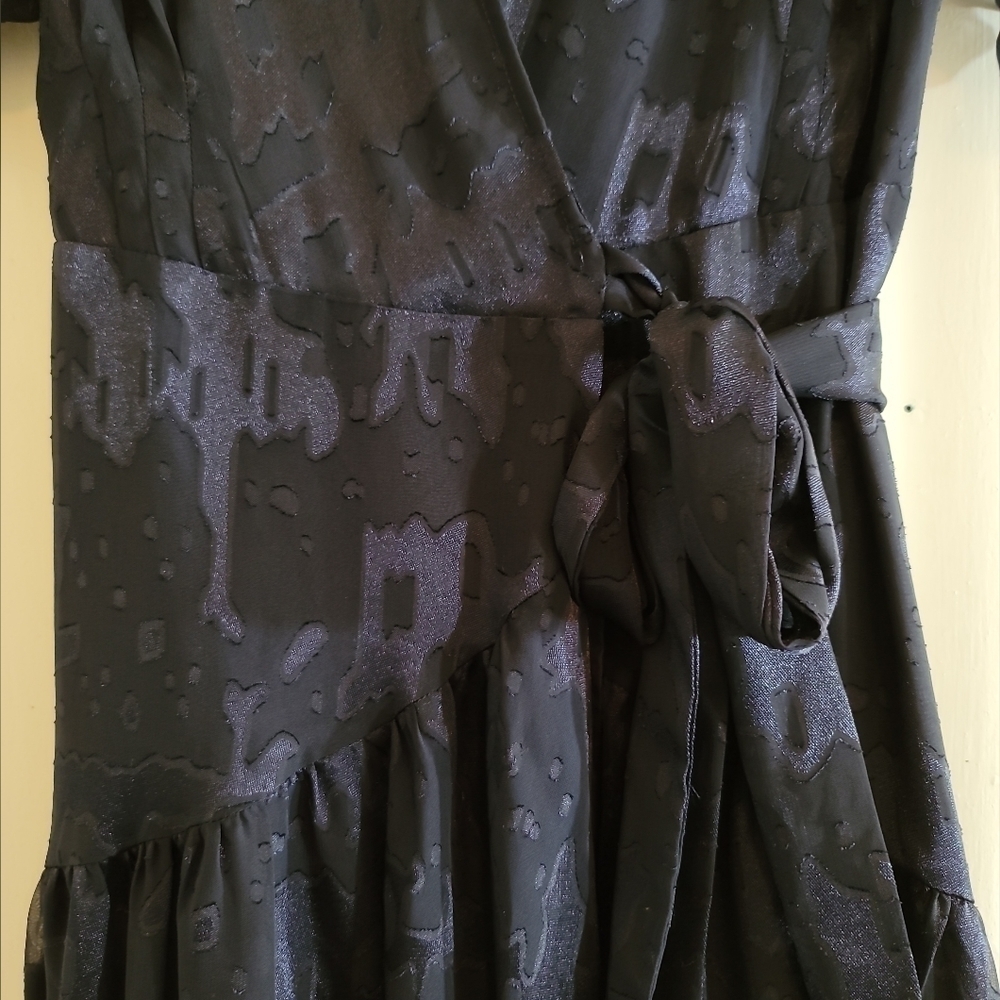 Anthropologie Hutch for BHLDN Biscayne Dress in Navy XS Wrap Midi - Picture 8 of 13